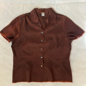 Dosa silk button up blouse size L